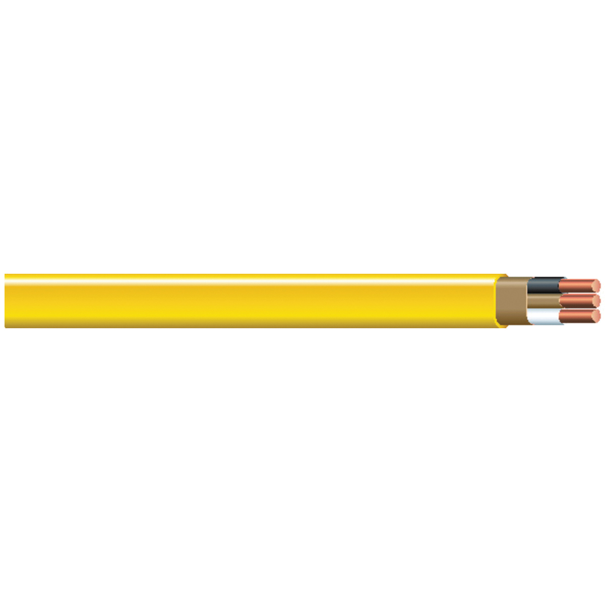 Romex® NM-B Series RX122WG1000 Non-Metallic Sheathed Cable, 600 V, 2-Conductor, Stranded, 1000 ft L, Yellow Jacket