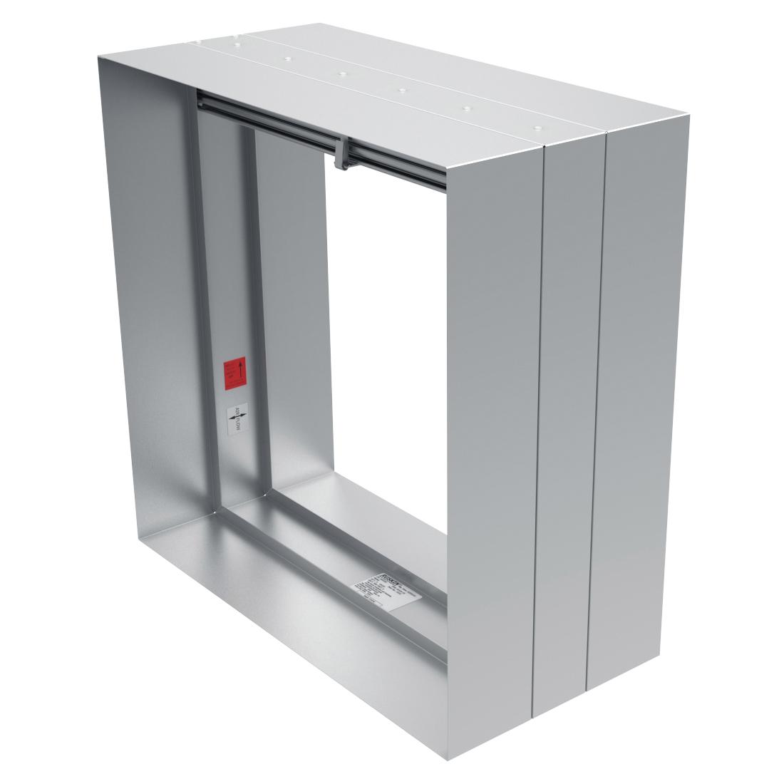 Ruskin® IBD20 H/V 10X06 A-Style Curtain Type Fire Damper With 12 in Integral Frame/Sleeve, 1.5 hr Fire/Smoke, Steel
