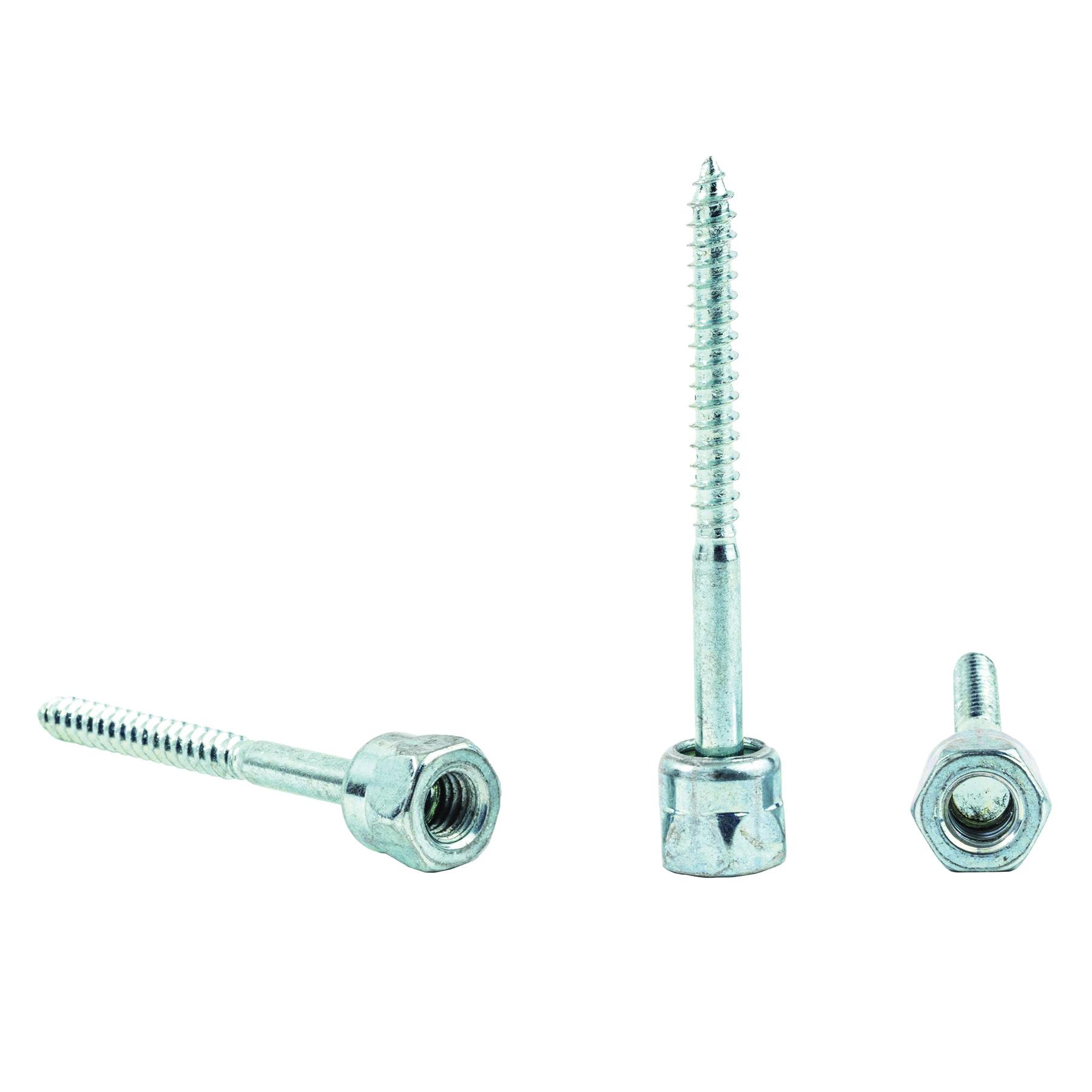 SAMMYS® 8010957 Vertical-Mount Threaded Rod Wood Anchor, Imperial, 1/4 in Dia, 3 in L, Steel, Electro-Zinc