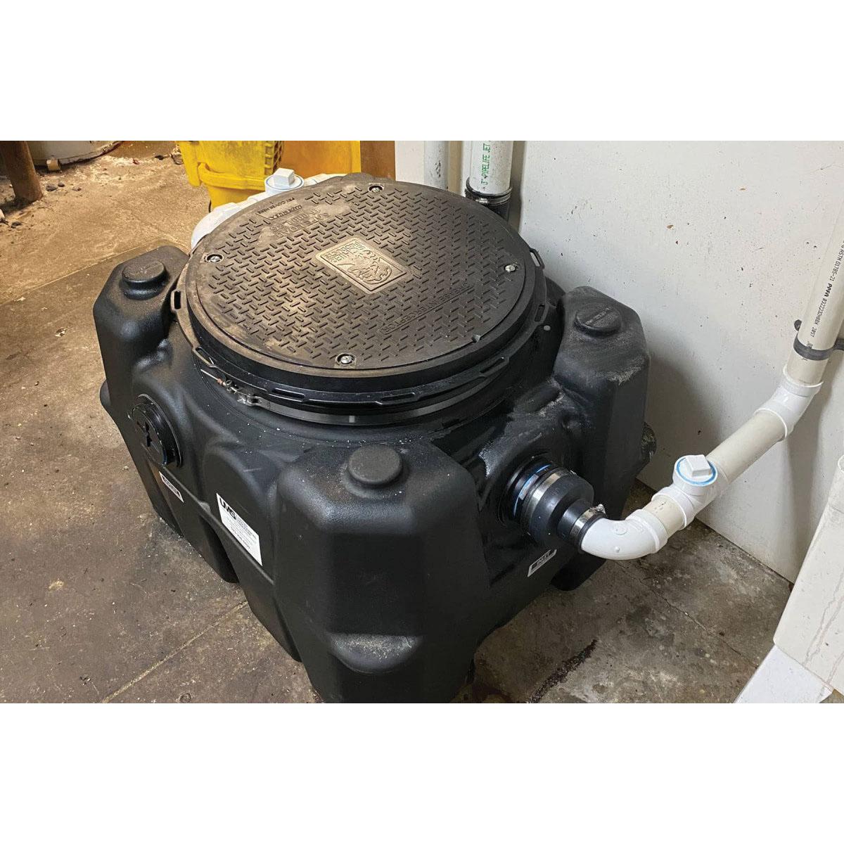 SCHIER GB50 Hydromechanical Grease Interceptor with Pedestrian Rated Composite Cover, Indoor/Outdoor, 65 Gallon Liquid Capacity thumbnail 2