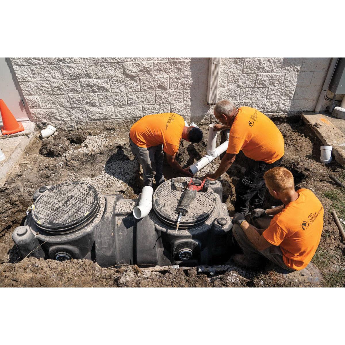 SCHIER GB250 Hydromechanical Grease Interceptor with H-20 Rated Cast Iron Cover, Indoor/Outdoor, 277 Gallon Liquid Capacity thumbnail 3
