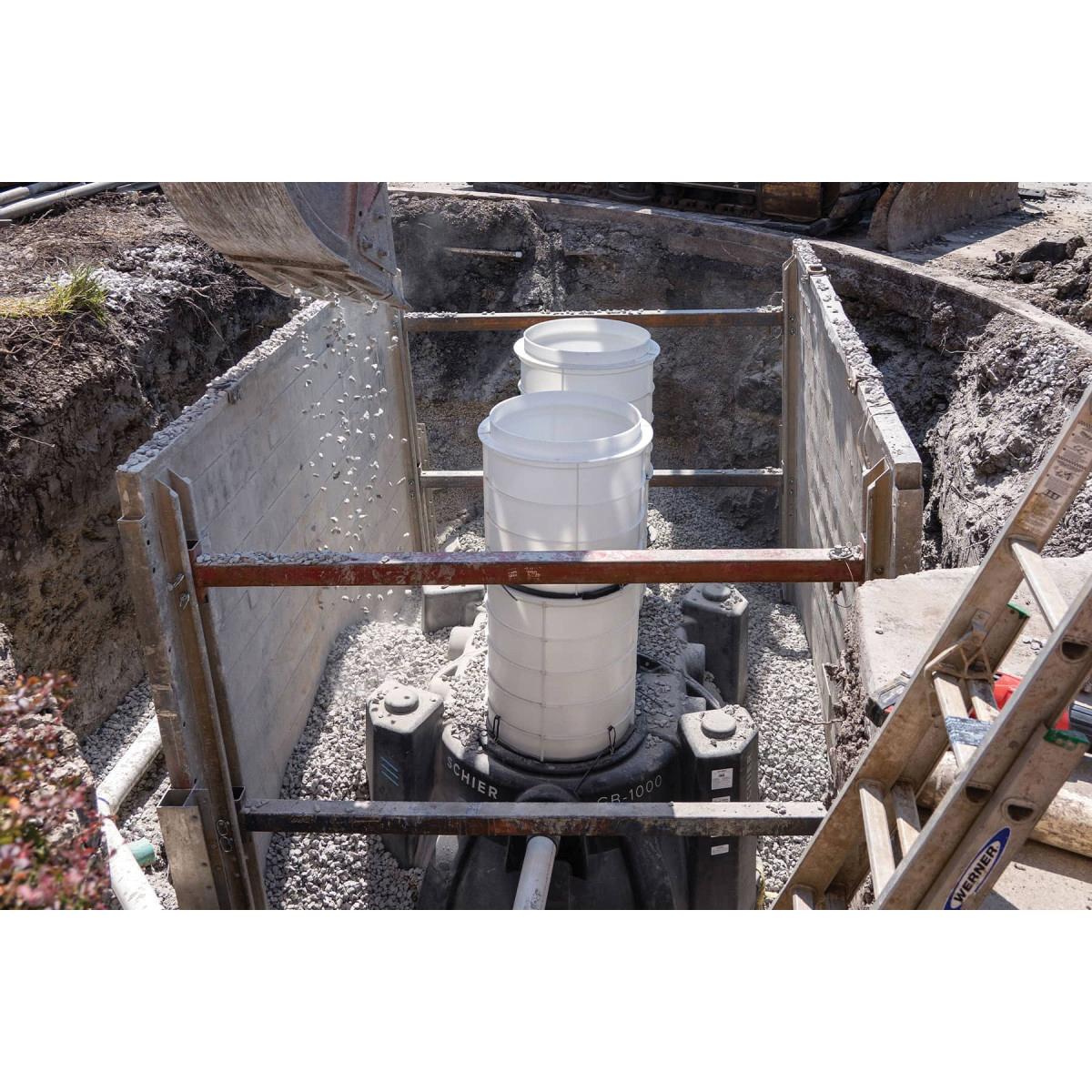 SCHIER Great Basin Model 6 inch Plain 100 gpm Polyethylene Tank Cast Iron Cover Outdoor Below Grade High Capacity Grease Interceptor thumbnail 3