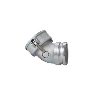 SEAL FAST DA400CI45 45 deg Elbow Cam and Groove Coupling, 4 in Type DA x 4 in Male Adapter, Iron
