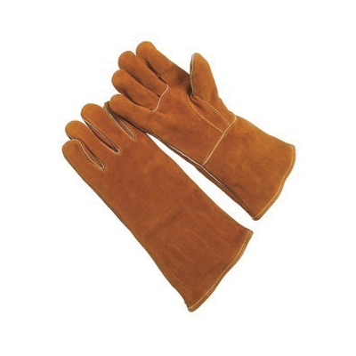 SEATTLE GLOVE 7480K-RY-M Welding Gloves, M, 34 cm L, Straight Thumb, Open Cuff, Cowhide Leather Glove