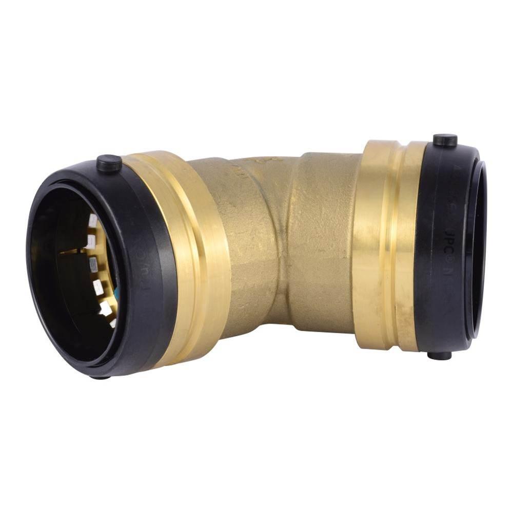 SharkBite™ UXL0554 Elbow, 2 in Push-Fit x 2 in Push-Fit, Brass