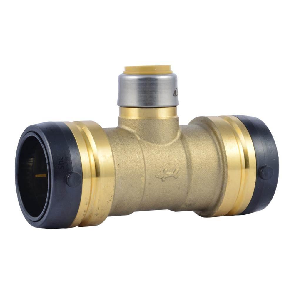 SharkBite™ 2XL 1-1/2 inch x 1-1/2 inch x 3/4 inch Brass Reducing Slip Tee, Push-Fit