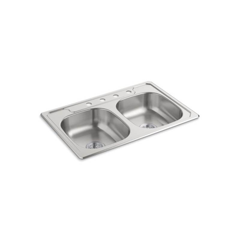 STERLING® Middleton® 14633-4-NA Kitchen Sink, Rectangular, 4 -Hole, Stainless Steel, Luster, Domestic thumbnail 2