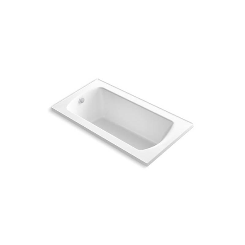 Sterling Plumbing Lawson Dual Mount Rectangular Solid Vikrell Drop-In Tub, 60 inch L x 32 inch W x 20-5/16 inch D, White