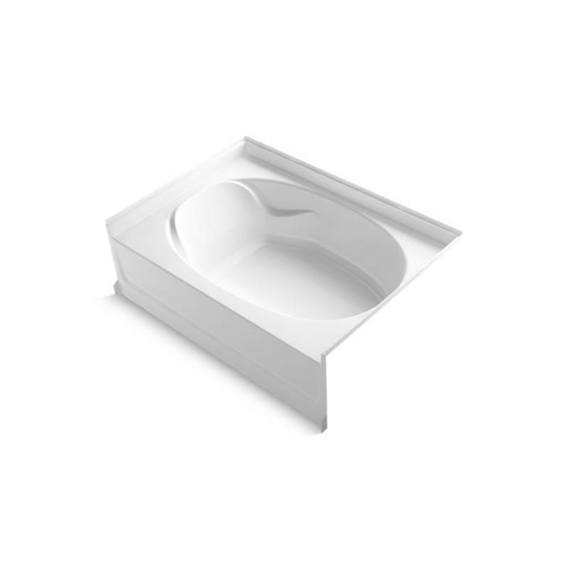 STERLING® Ensemble™ 71111120-0 Bathtub, Soaking Bath Therapy, 60 in L, 43-1/2 in W, Right Drain Location, High Gloss