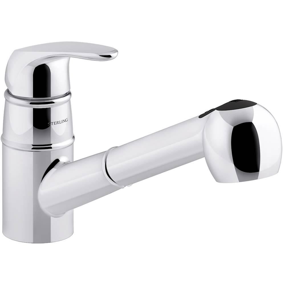 Sterling Plumbing Valton™ 24277-CP 3/8 inch Compression 1.5 gpm 1-Lever Handle Metal Pull-Out Kitchen Faucet, Polished Chrome thumbnail 3