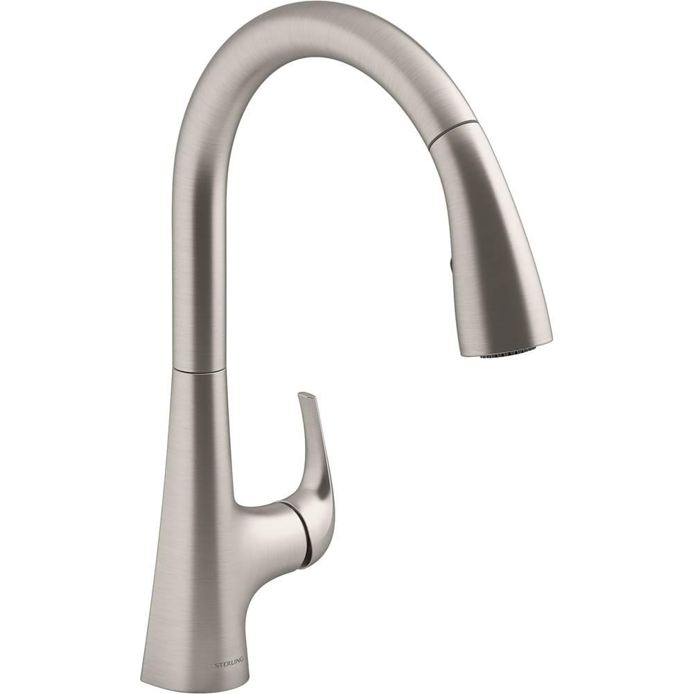 Sterling Plumbing Medley™ 24274-VS 3/8 inch Compression 1.5 gpm 1-Lever Handle Metal Pull-Down Kitchen Faucet, Vibrant Stainless