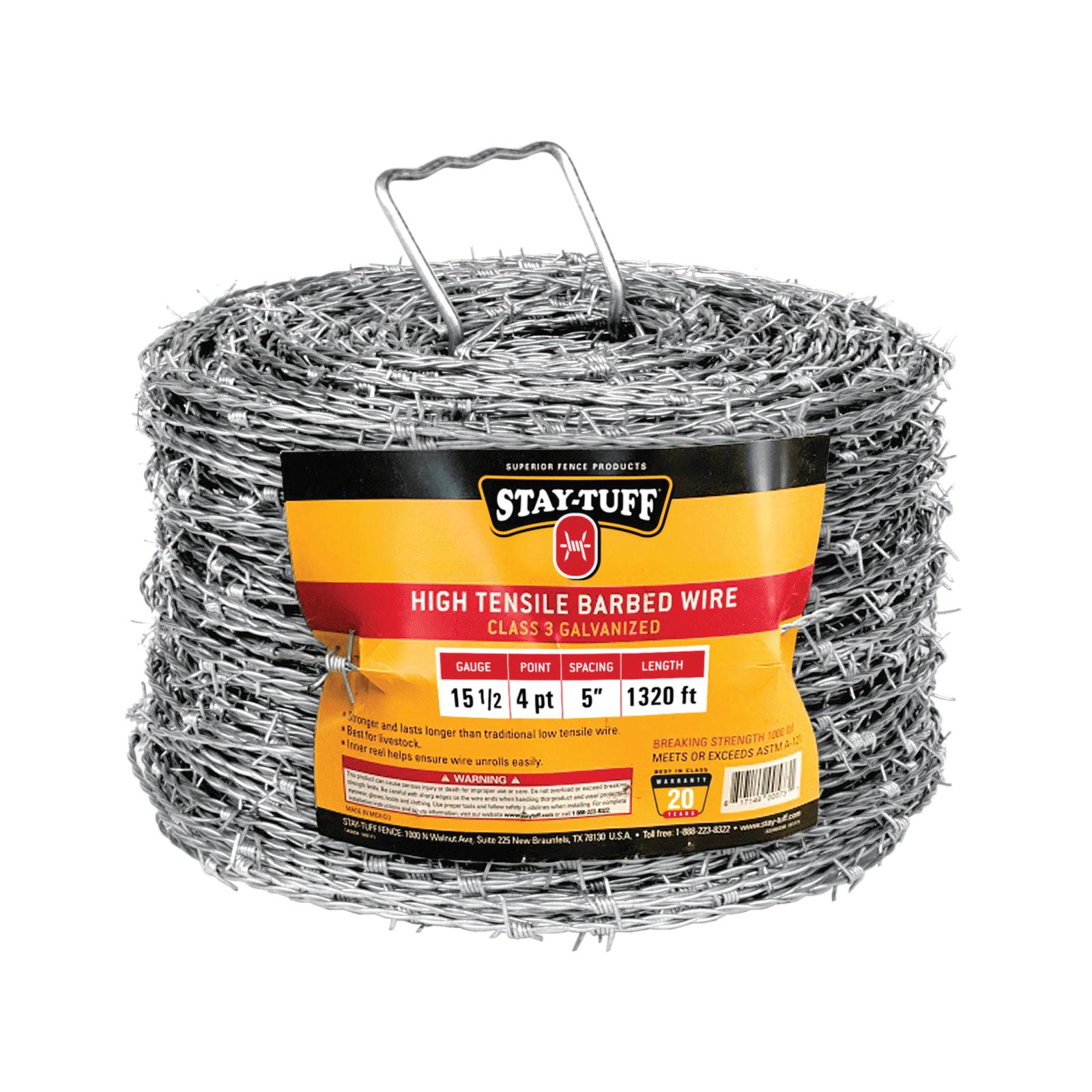 【国産】22-23 spread LTB148 Heavy-Duty High-Tensile Barbed Wire, 1320 ft L, 15.5 ga G