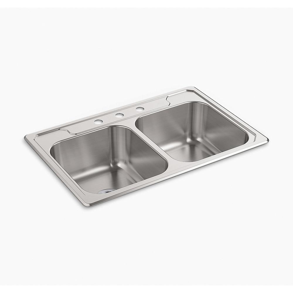 STERLING® Middleton® 14708-3-NA Kitchen Sink, 3-Hole -Hole, Stainless Steel, Satin thumbnail 2