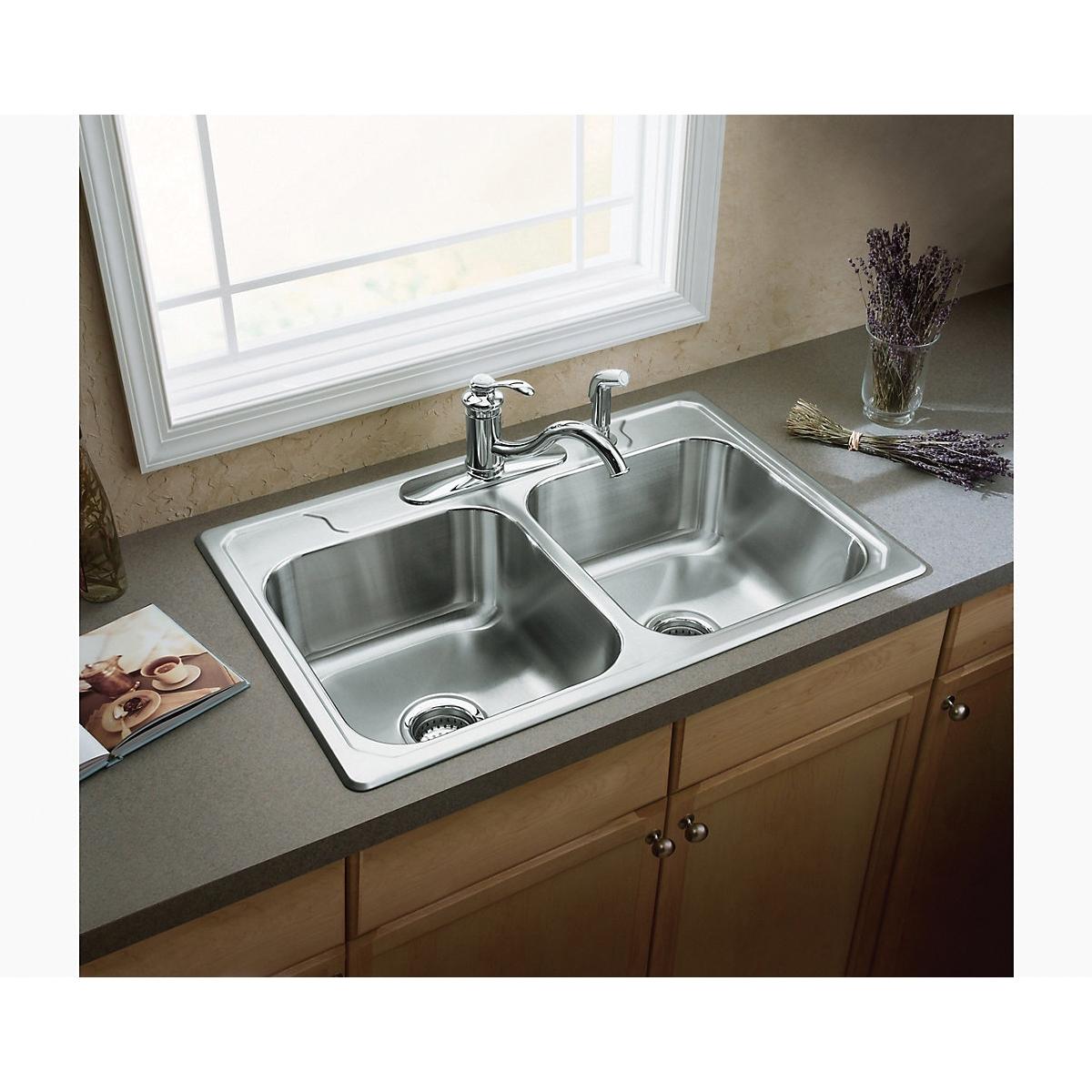 STERLING® Middleton® 14708-3-NA Kitchen Sink, 3-Hole -Hole, Stainless Steel, Satin thumbnail 3