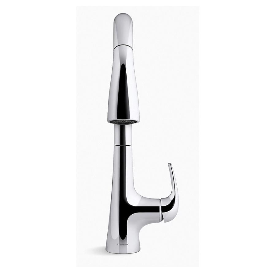 Sterling Plumbing Medley™ 24274-CP 3/8 inch Compression 1.5 gpm 1-Lever Handle Metal Pull-Down Kitchen Faucet, Polished Chrome thumbnail 4