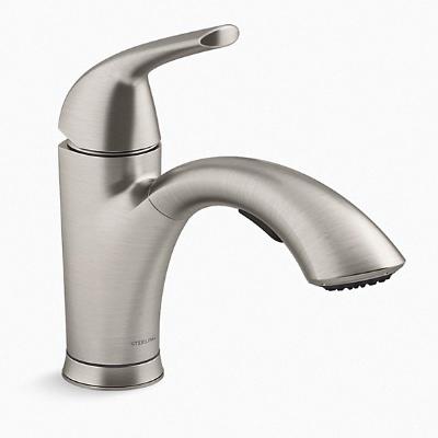 Sterling Plumbing Medley™ 24275-VS 3/8 inch Compression 1.5 gpm 1-Lever Handle Metal Pull-Out Kitchen Faucet, Vibrant Stainless
