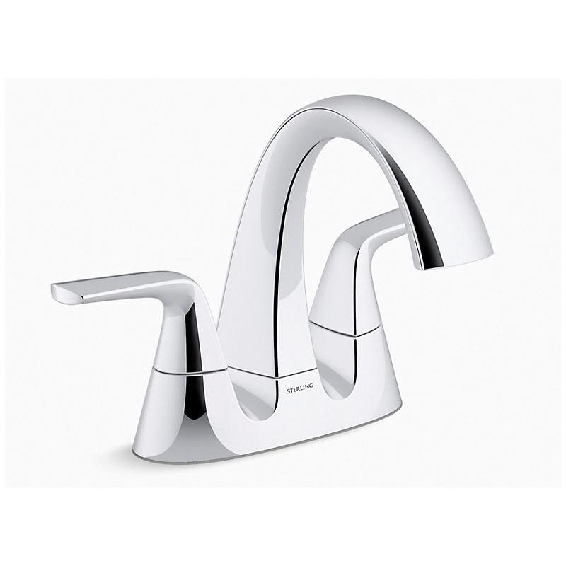 STERLING® Medley® 27376-4-CP Bathroom Sink Faucet, 2-Handle, Deck, Centerset, Clicker, Polished Chrome thumbnail 2