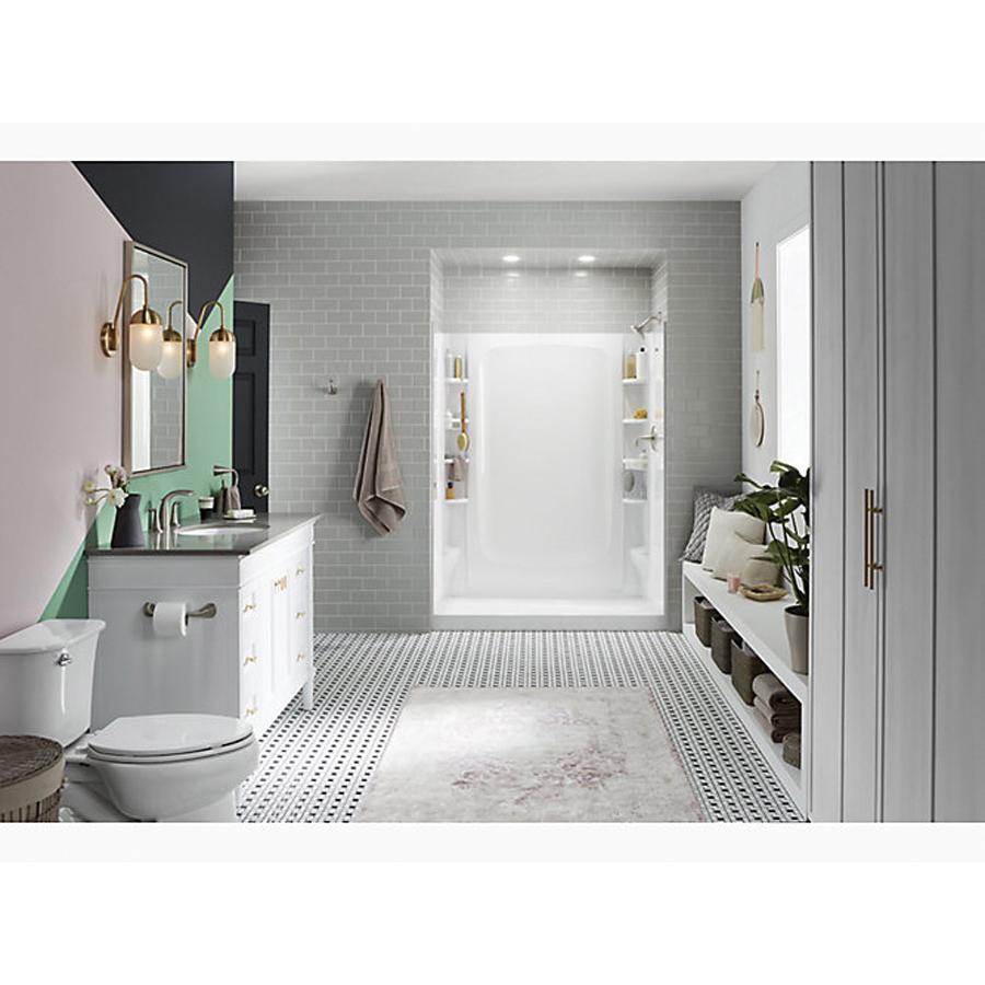STERLING® Store+™ 72425100-0 Shower End Alcove Wall Set, 32 in OAW, 75-7/8 in OAH, High-Gloss