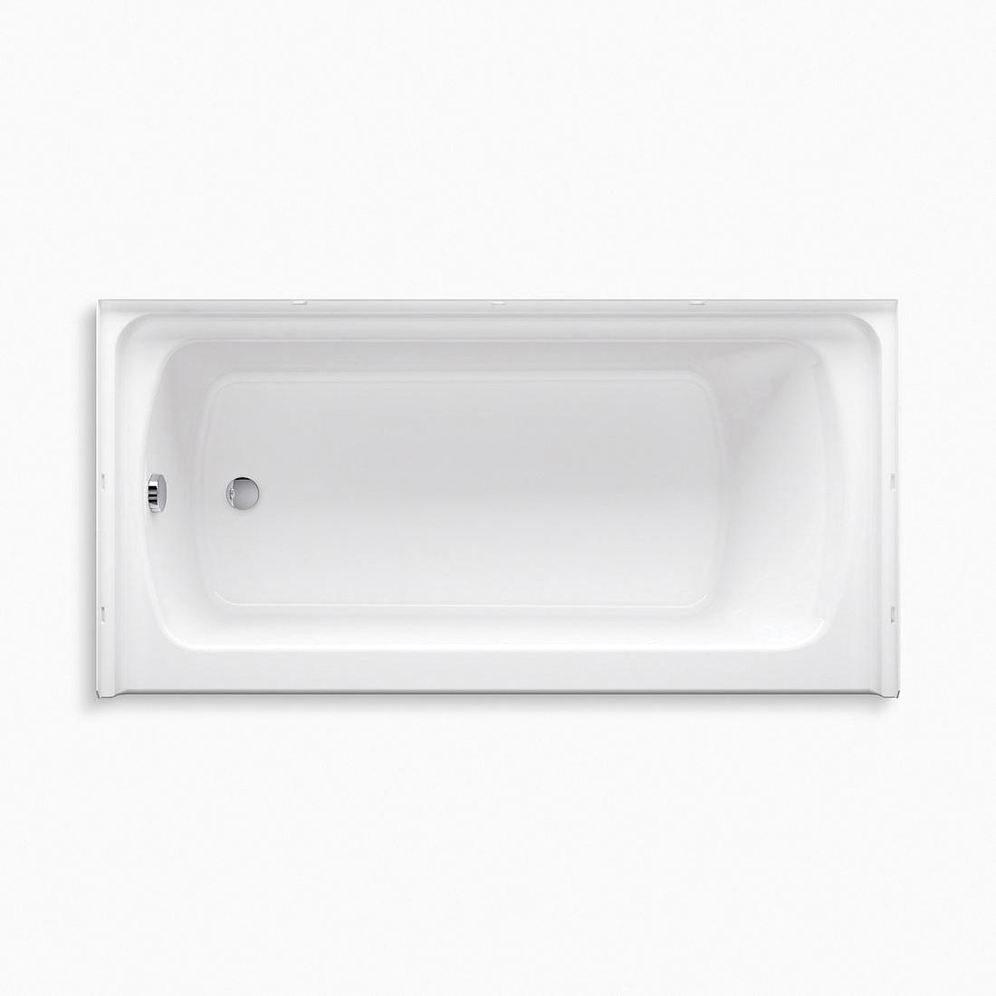 STERLING® Ensemble™ K-71171110-96 Bathtub, Soaking Bath Therapy, Oval, 60-1/4 in L, 30 in W, Left Drain Location thumbnail 3