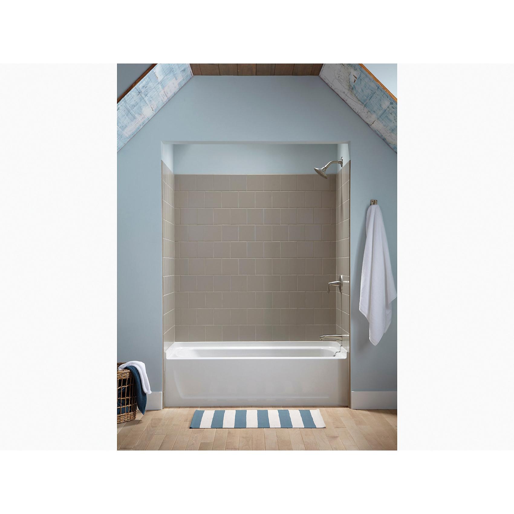 STERLING® Ensemble™ K-71171110-96 Bathtub, Soaking Bath Therapy, Oval, 60-1/4 in L, 30 in W, Left Drain Location thumbnail 2