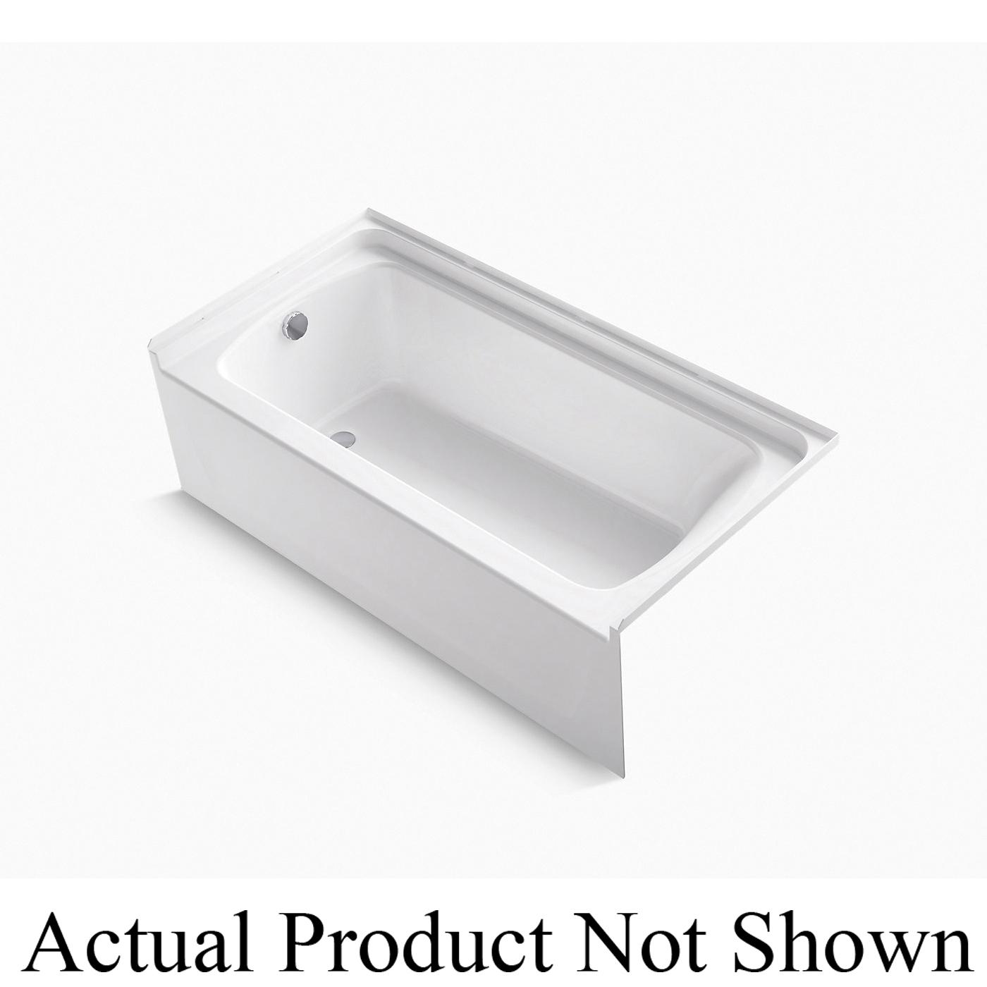 STERLING® Ensemble™ K-71171110-96 Bathtub, Soaking Bath Therapy, Oval, 60-1/4 in L, 30 in W, Left Drain Location