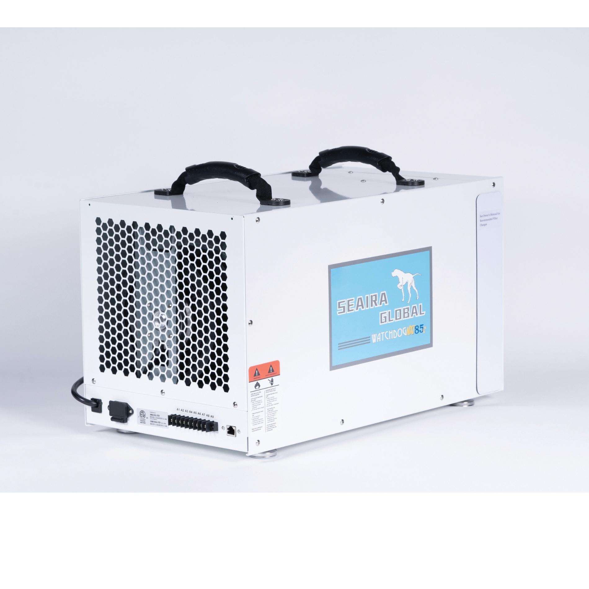 Seaira Global WATCHDOG NXT85C Dehumidifier, Aluminum, Remote Control, 85 ppd Capacity, 115 V, 15000 cu-ft Coverage Area