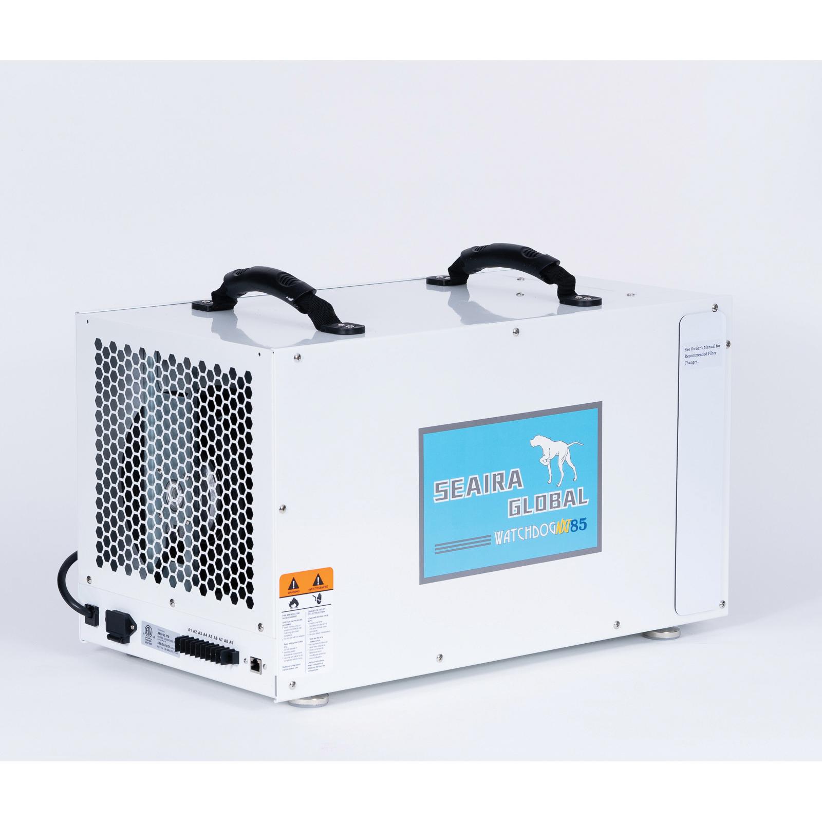 Seaira Global WATCHDOG NXT85 Dehumidifier, Aluminum, Remote Control, 85 ppd Capacity, 115 V, 15000 cu-ft Coverage Area
