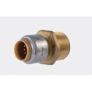 SharkBite™ SharkBite UR138 Bullnose Adapter, 3/4 in Push-to-Connect x 1/2 in MNPT, Brass