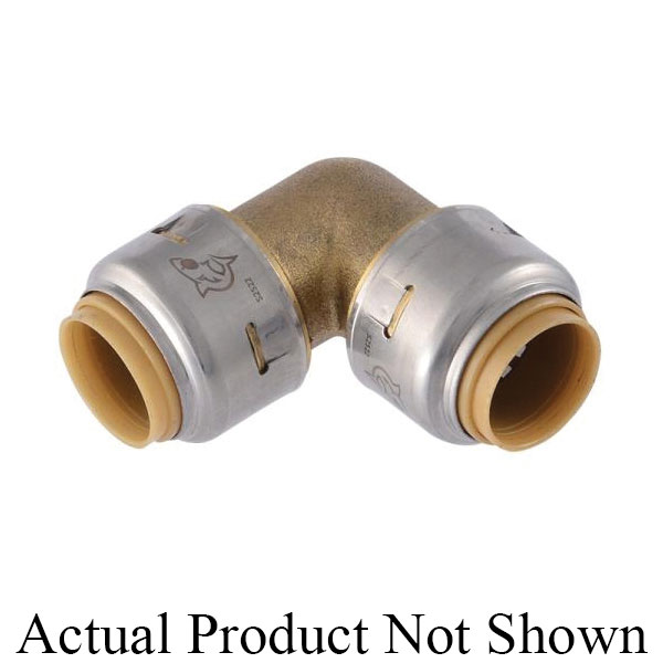 SharkBite™ UR260 90 deg Elbow, 1 in Push-to-Connect x 1 in Push-to-Connect, Brass