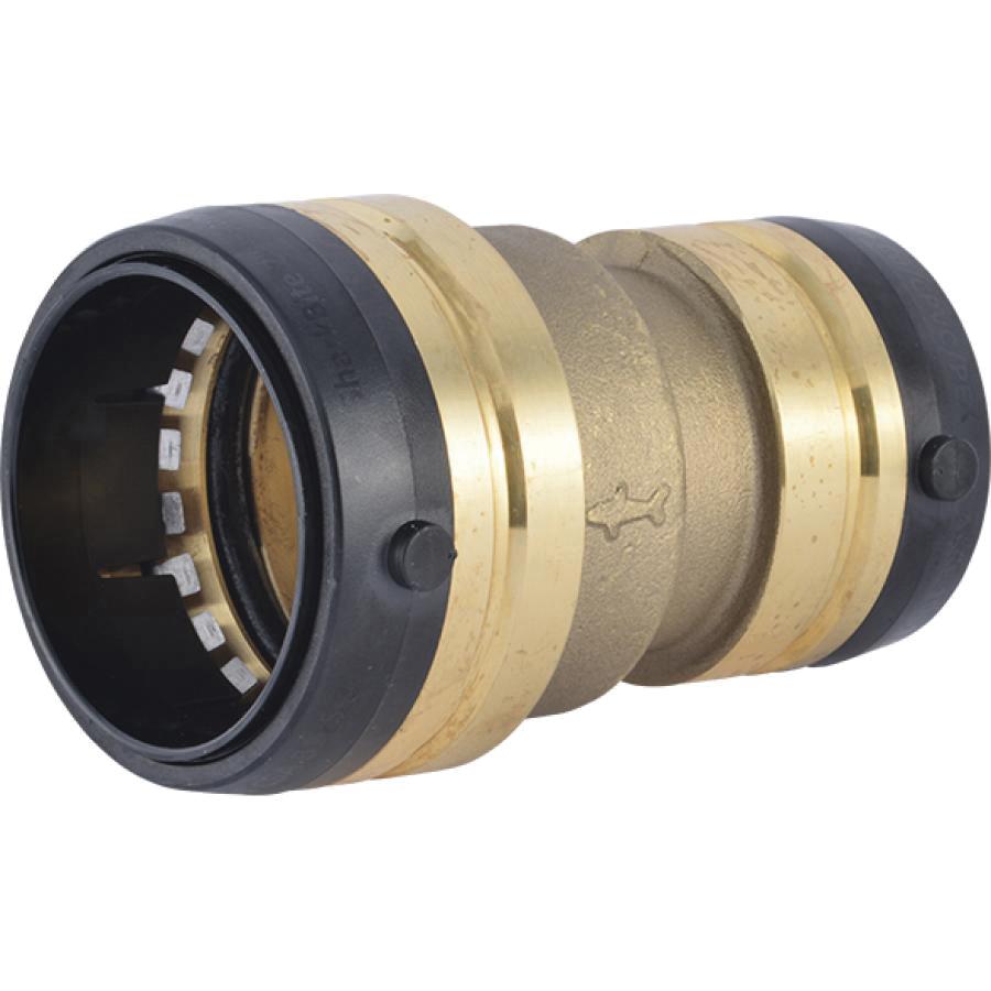 SharkBite™ UXL015441 Reducing Coupling, 2 in Push-to-Connect x 1-1/2 in Push-to-Connect, Brass