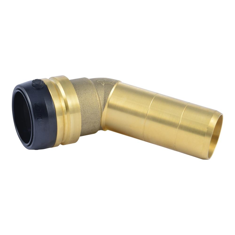 SharkBite™ 2XL 1-1/4 inch 45 Deg Brass Street Elbow, Push-Fit x Fitting