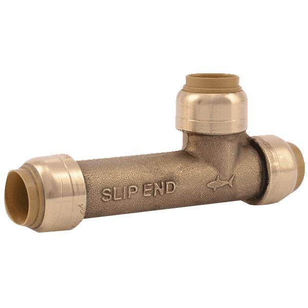 SharkBite&reg; U3362 DZR Brass Tee, 1/2 inch x 1/2 inch x 1/2 inch, Slip x Slip x Slip