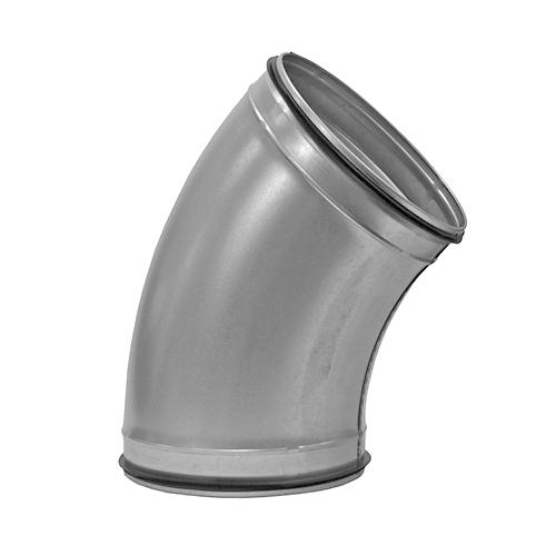 Sheet Metal Connectors ED0645 2-Piece Solid Welded Elbow, 45 deg, 6 in, Steel, Galvanized