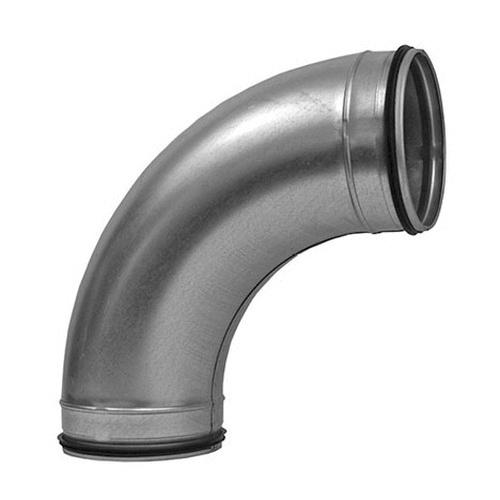 Sheet Metal Connectors ED1290 2-Piece Solid Welded Elbow, 90 deg, 12 in, Steel, Galvanized