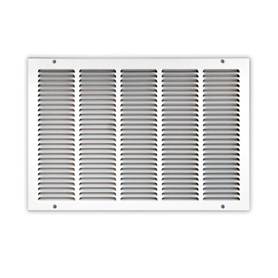 Shoemaker 1050 1050-14X6 Return Air Grille, 14 x 6 in, Cold Rolled Steel, Powder Pre-Coated, Soft White