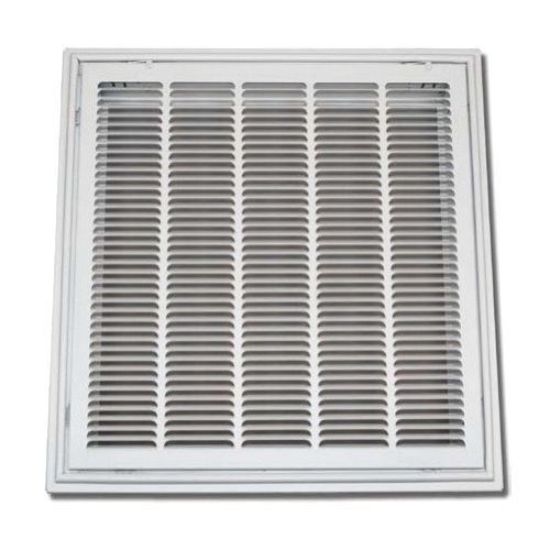 Shoemaker 105FG Stamped Face T-Bar Filter Grille, 20 x 20 in, 1/2 in Grille Spacing, Steel, Powder-Coated, Soft White