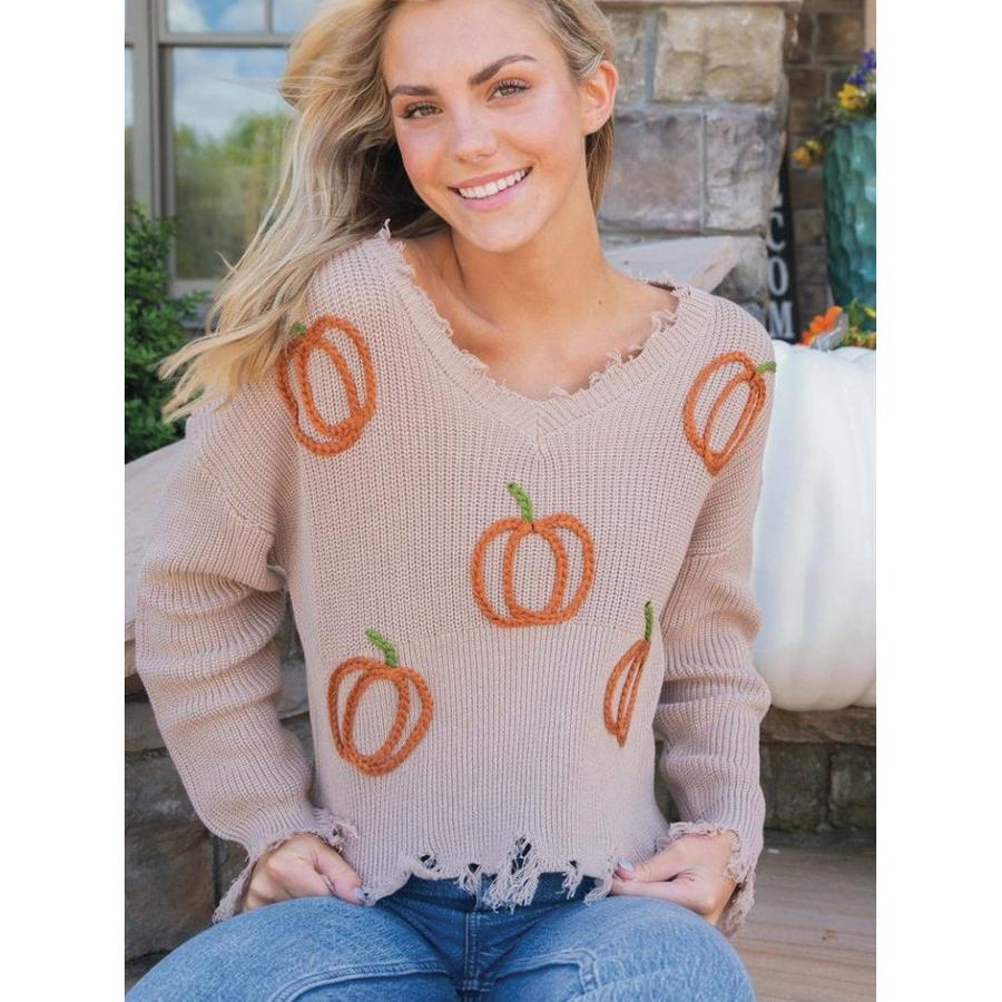 Simply Southern® 0224-SWTR-KNT-VNCK-PUMPKIN-L