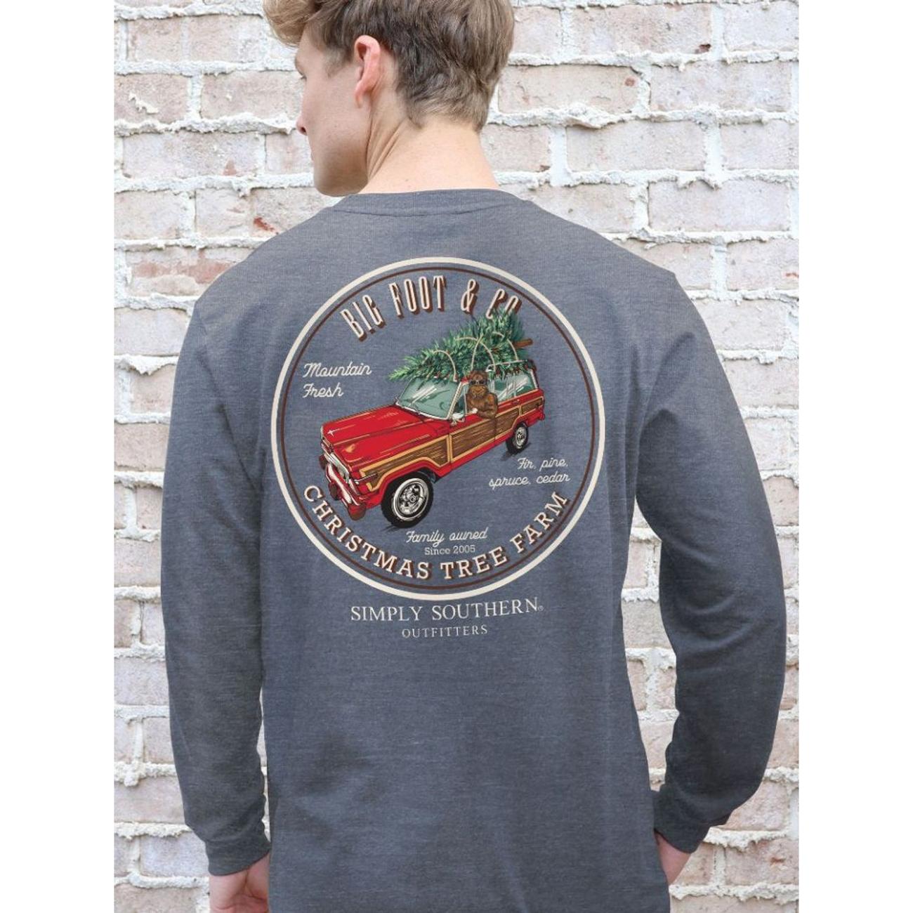 Simply Southern® MN-LS-TREE-CHARCOALHTHR-2XL