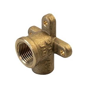 Sioux Chief 616-2E3 Drop Ear Leaded Tub Shower Elbow, 1/2 in FIP x 1/2 in Female Sweat, Brass