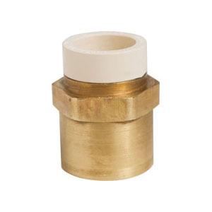Sioux Chief 647-CG2 Straight Adapter, 1/2 in CPVC x 1/2 in FIP, Brass