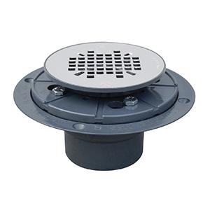 Sioux Chief 821 Series 821-270P Shower Pan Drain, 4-1/4 in Nominal, Hub, 4-1/2 in Grid, Stainless Steel Drain