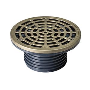 Sioux Chief 832 Series FinishLine™ Halo™ 832-3HNR Adjustable On-Grade Floor Drain, 3 in Nominal, SCH 40 Hub