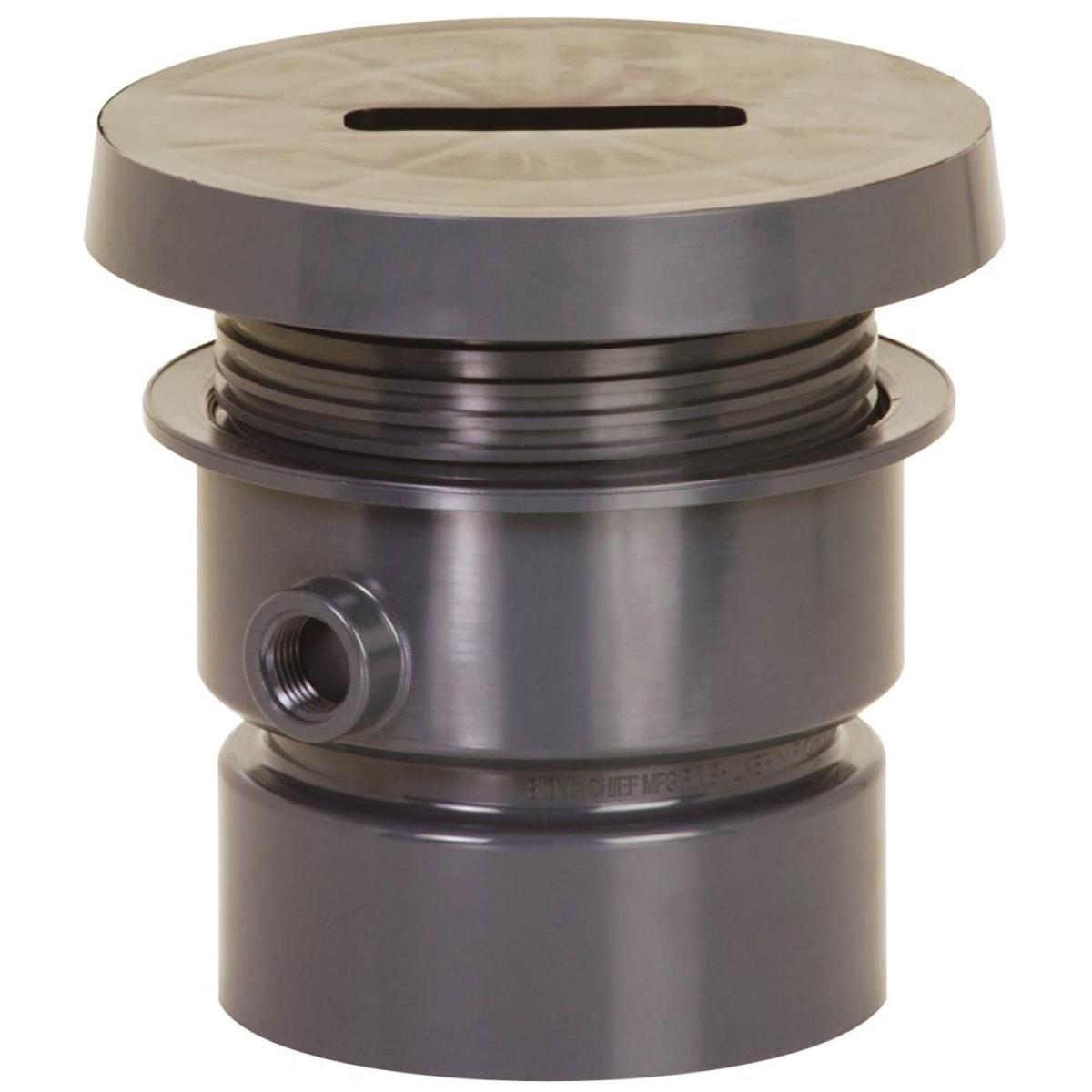 Sioux Chief 834-4PF Adjustable Cleanout, Fits Pipe Size: 4 in, 3-1/2 in Plug, PVC