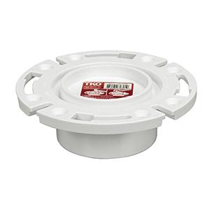 Sioux Chief 883 Series TKO™ 883-PTPK Closet Flange With 1-Piece Plastic Ring, 3 x 4 in Pipe, Hub/Inside, 6.94 in OD