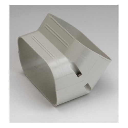 SLIMDUCT® 85220 Vertical Elbow, For Use With: Premium Lineset Duct and Fitting, PVC, Ivory, 4-5/8 in L, 5-3/8 in W