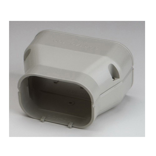 SLIMDUCT® SDR 86226 Reducer, For Use With: Lineset Ducting System, PVC, Ivory White, 4 in L, 5-3/4 in W, 3-3/8 in H