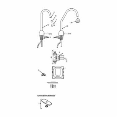 1.5 gpm Brass Battery Powered Sensor Faucet, Polished Chrome