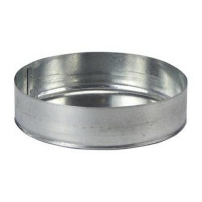 Southwark 55 Series 8 inch No Crimp 28 ga Steel Round Tee End Cap, Hot-Dipped Galvanized/Silver