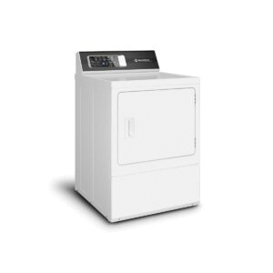 Speed Queen® DR7004WE 240V 30A 7 cu-ft 26-7/8 inch W x 28 inch D x 42-3/4 inch H Front Load Vented Electric Dryer with Digital Controls, Pet Plus Cycles, Steam Sanitize and Anti-Static, Galvanized/White thumbnail 4
