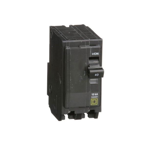Square D QO® Series QO240 Miniature Circuit Breaker, 120/240 VAC, 48 VDC, 40 A, 10 kA, 10 kA, 5 kA Interrupt